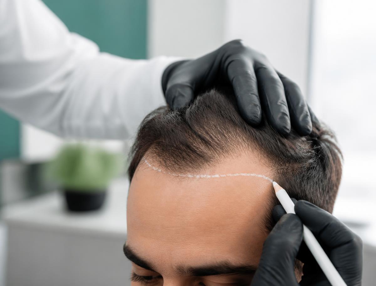 تخطيط مبدئي لخط الشعر أثناء التقييم